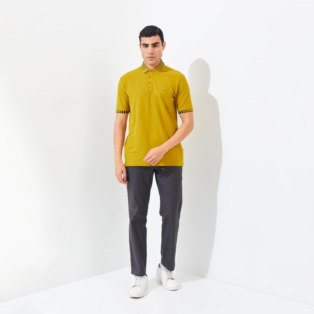Jack Ben Polo Shirt Pria Regular Fit Golden Palm - Image 6