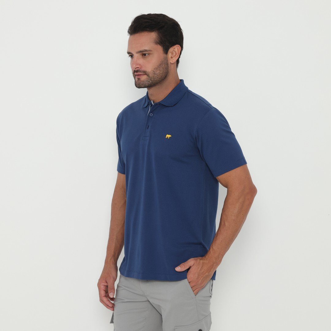 Jack Cruz Polo Shirt Pria Regular Fit Estate Blue - Image 2