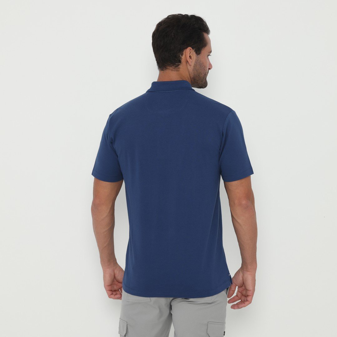 Jack Cruz Polo Shirt Pria Regular Fit Estate Blue - Image 3