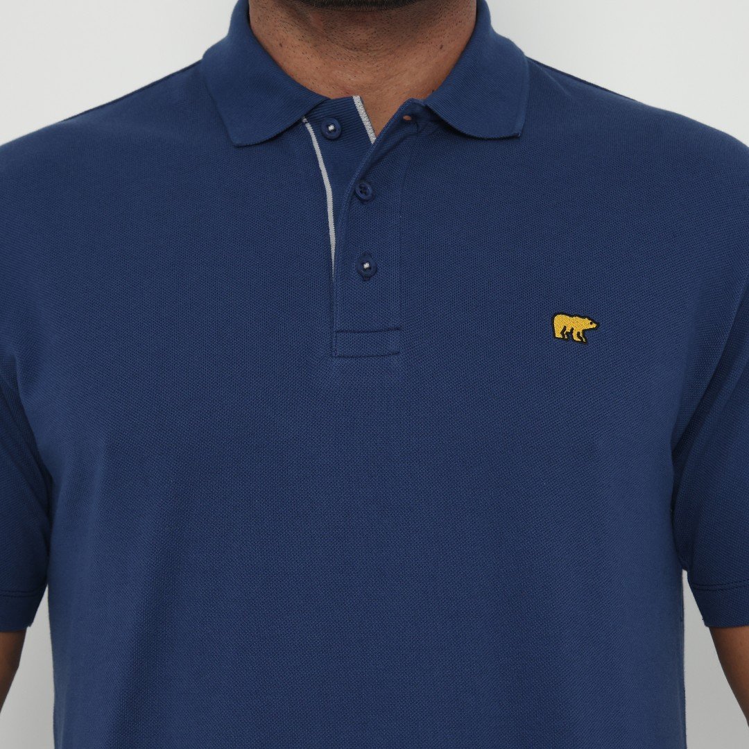 Jack Cruz Polo Shirt Pria Regular Fit Estate Blue - Image 4