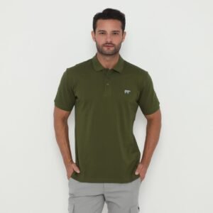 Jack Luken Polo Shirt Pria Regular Fit Dark Green