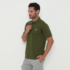 Jack Luken Polo Shirt Pria Regular Fit Dark Green