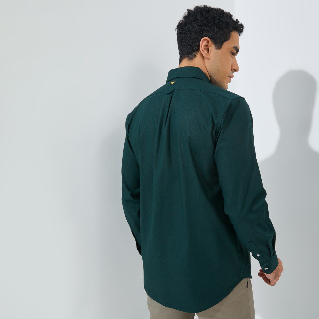 Jack Nicklaus Baron Kemeja Pria Lengan Panjang Slim Fit Green - Image 4