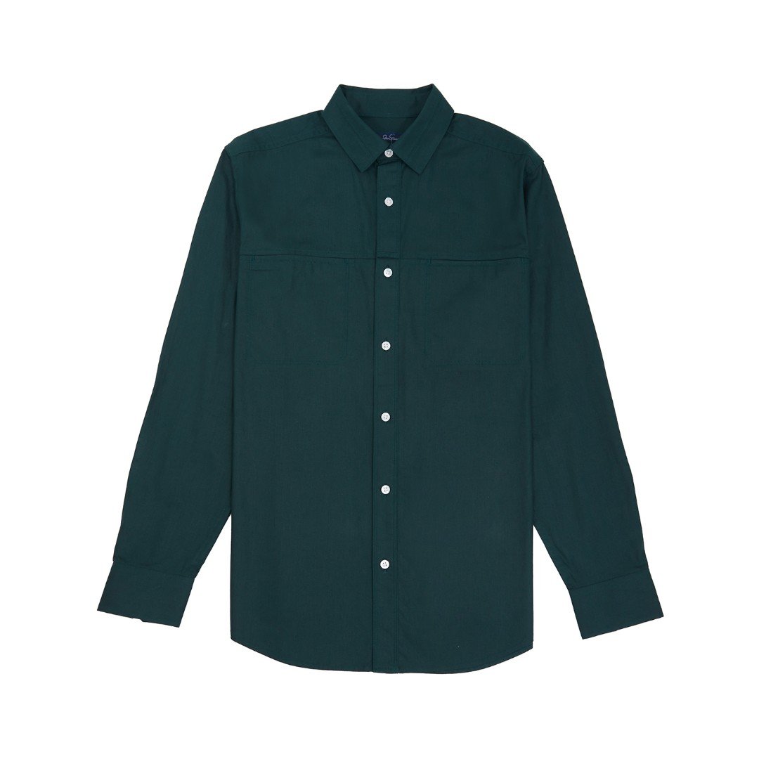 Jack Nicklaus Baron Kemeja Pria Lengan Panjang Slim Fit Green - Image 7