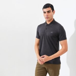 Jack Nicklaus Clever Polo Shirt Pria Slim Fit Black