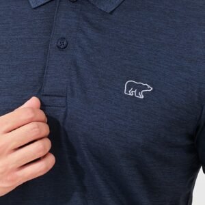 Jack Nicklaus Clever Polo Shirt Pria Slim Fit Navy