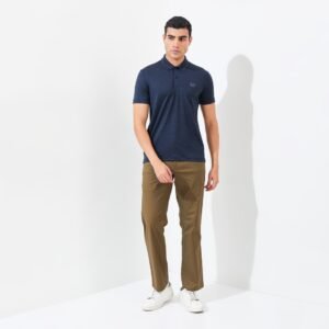 Jack Nicklaus Clever Polo Shirt Pria Slim Fit Navy