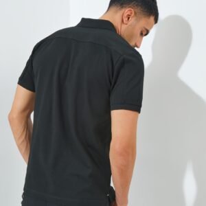 Jack Nicklaus Clive Polo Shirt Pria Slim Fit Hitam