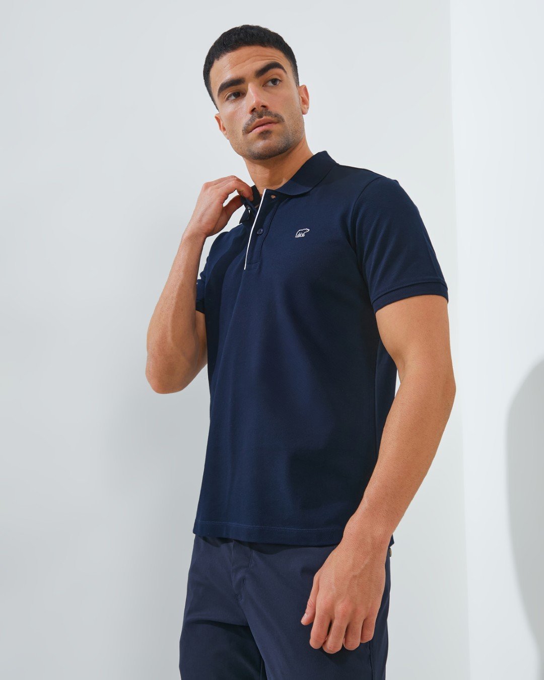Jack Nicklaus Clive Polo Shirt Pria Slim Fit Navy - Image 2