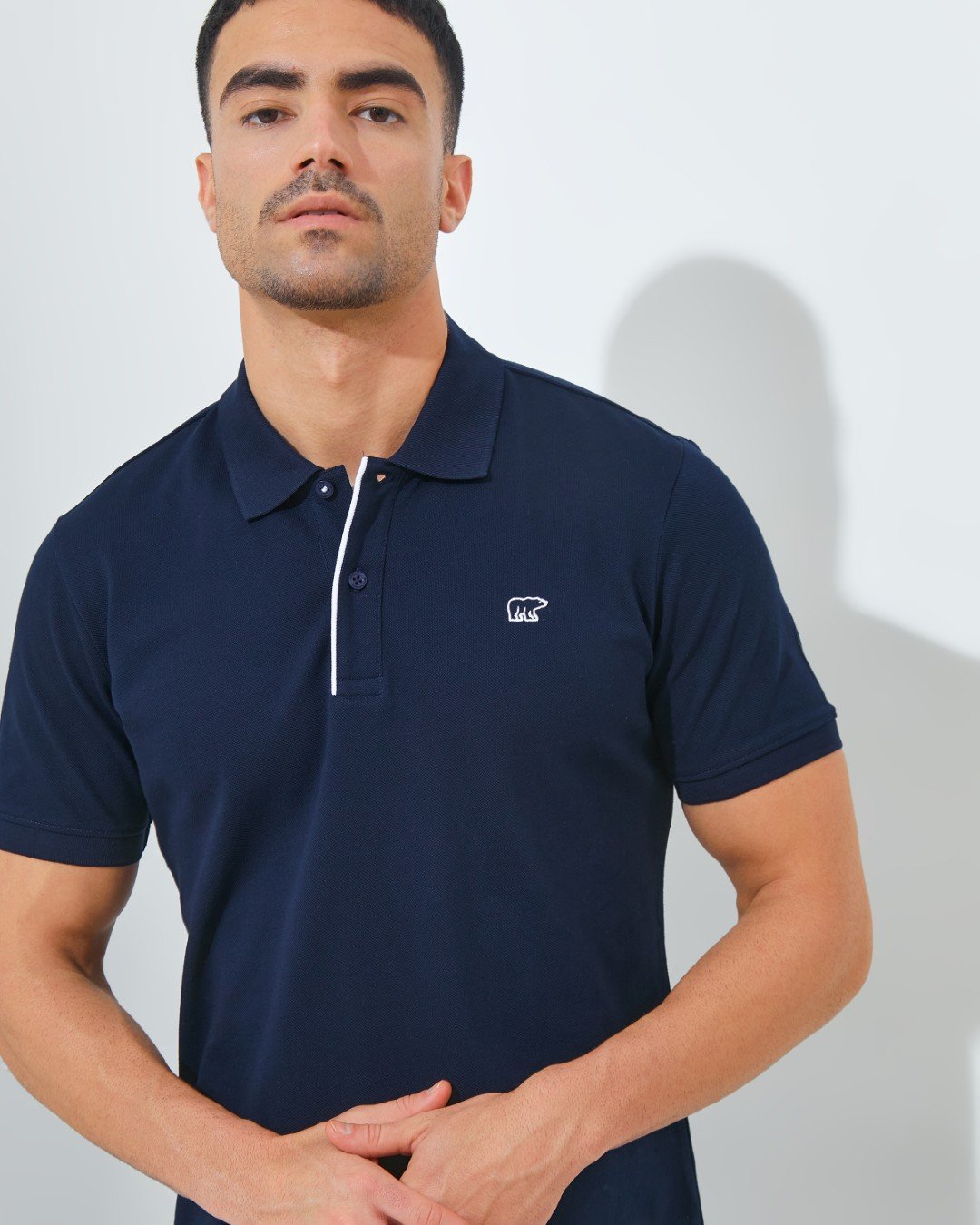 Jack Nicklaus Clive Polo Shirt Pria Slim Fit Navy - Image 5
