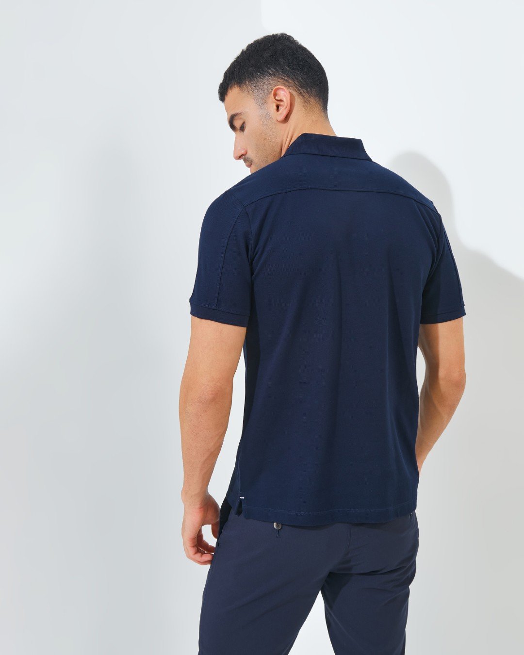 Jack Nicklaus Clive Polo Shirt Pria Slim Fit Navy - Image 3