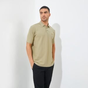 Jack Nicklaus Edgar Polo Shirt Pria Regular Fit Sponge Khaki