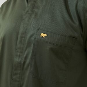 Jack Nicklaus Elwood Kemeja Pria Lengan Pendek Slim Fit Army Green