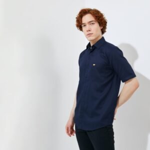 Jack Nicklaus Elwood Kemeja Pria Lengan Pendek Slim Fit Navy