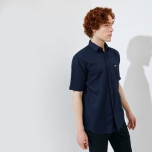 Jack Nicklaus Elwood Kemeja Pria Lengan Pendek Slim Fit Navy