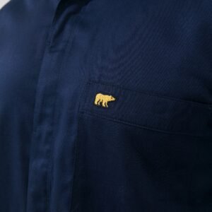 Jack Nicklaus Elwood Kemeja Pria Lengan Pendek Slim Fit Navy