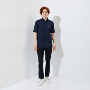 Jack Nicklaus Elwood Kemeja Pria Lengan Pendek Slim Fit Navy