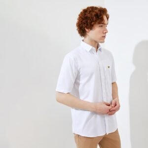 Jack Nicklaus Elwood Kemeja Pria Lengan Pendek Slim Fit White