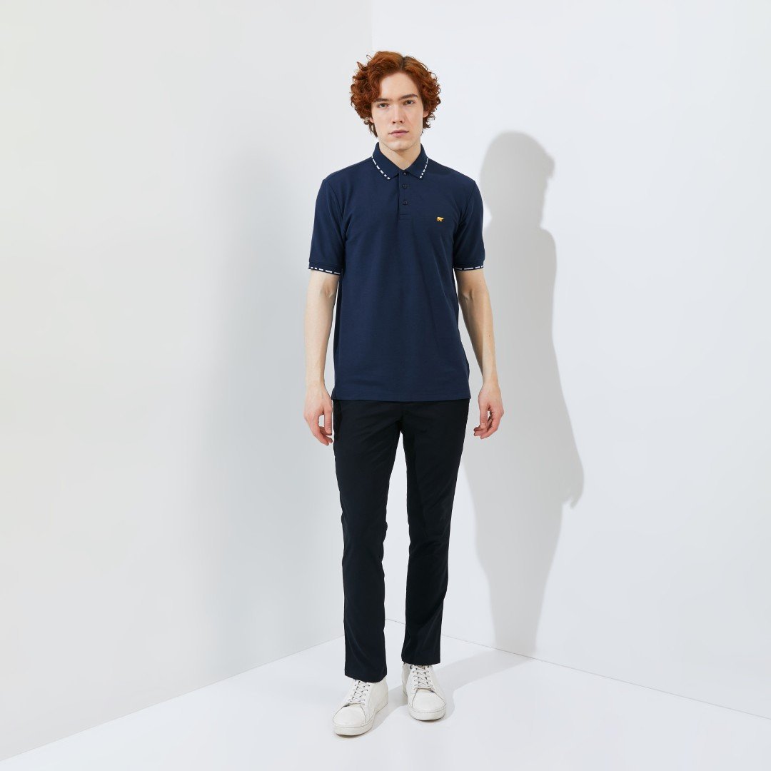 Jack Nicklaus Ernest Polo Shirt Pria Regular Fit Navy - Image 6