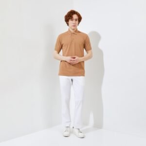 Jack Nicklaus Halston Polo Shirt Pria Regular Fit Light Brown