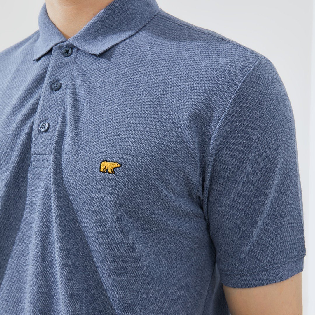 Jack Nicklaus Halston Polo Shirt Pria Regular Fit Medium Blue - Image 5