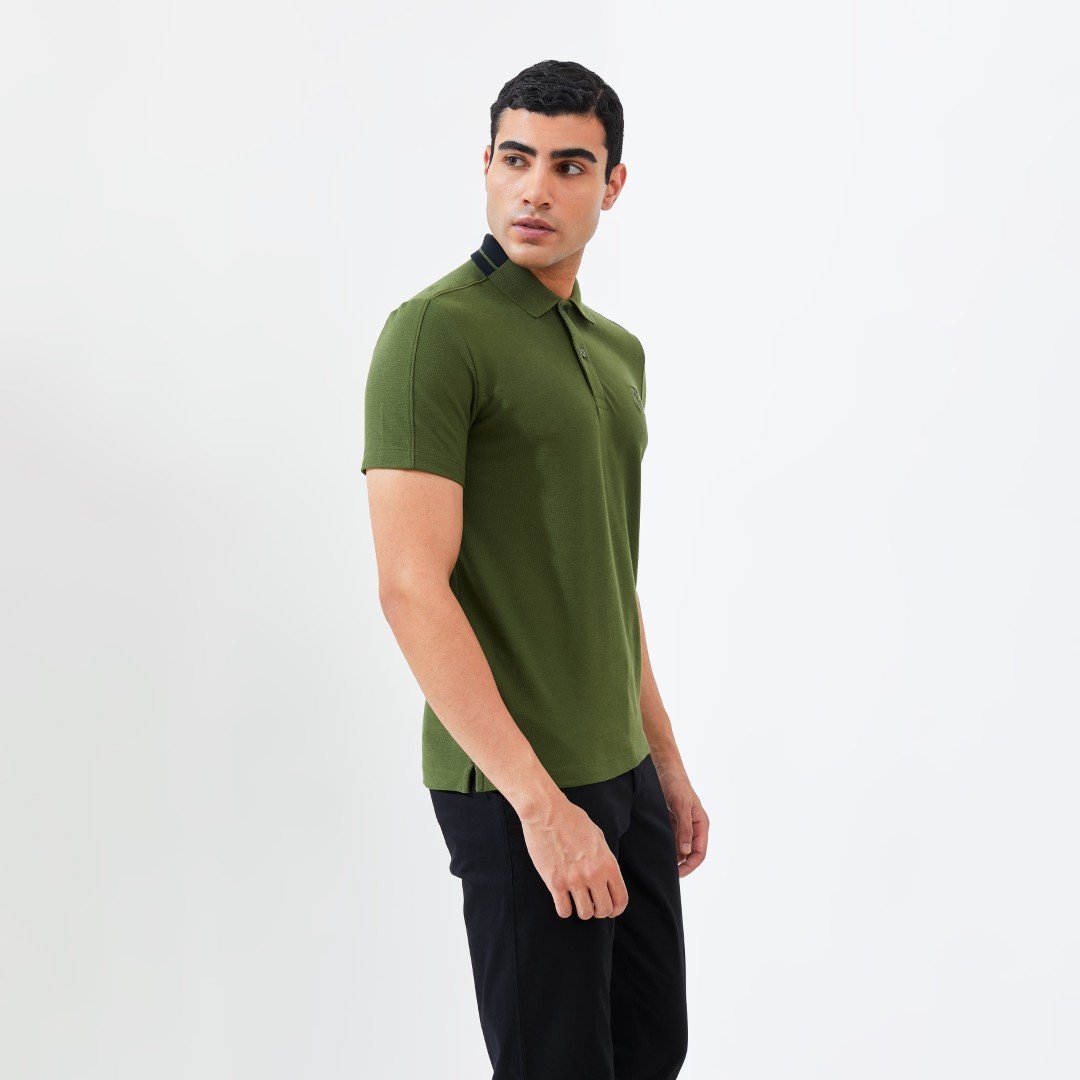 Jack Nicklaus Harvard Polo Shirt Pria Slim Fit Dark Green - Image 3