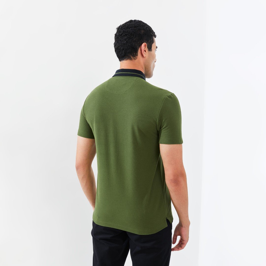 Jack Nicklaus Harvard Polo Shirt Pria Slim Fit Dark Green - Image 4