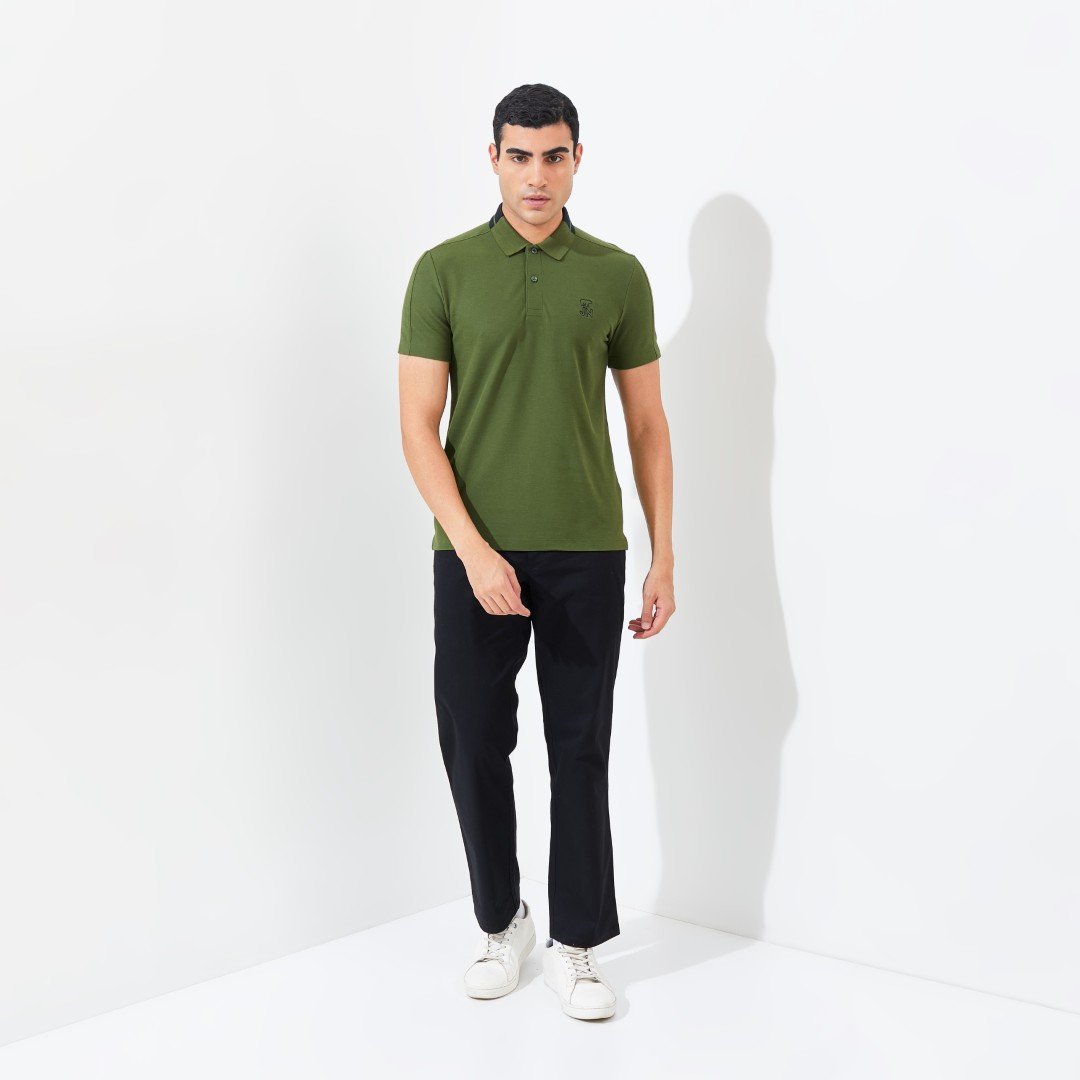 Jack Nicklaus Harvard Polo Shirt Pria Slim Fit Dark Green - Image 6