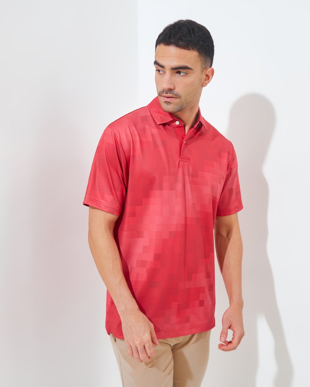 Jack Nicklaus Kowloon Premium Random Print Polo Autumn Red