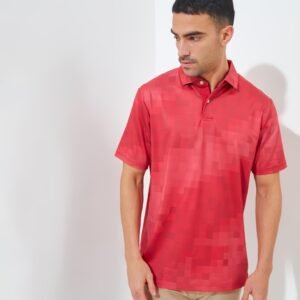Jack Nicklaus Kowloon Premium Random Print Polo Autumn Red