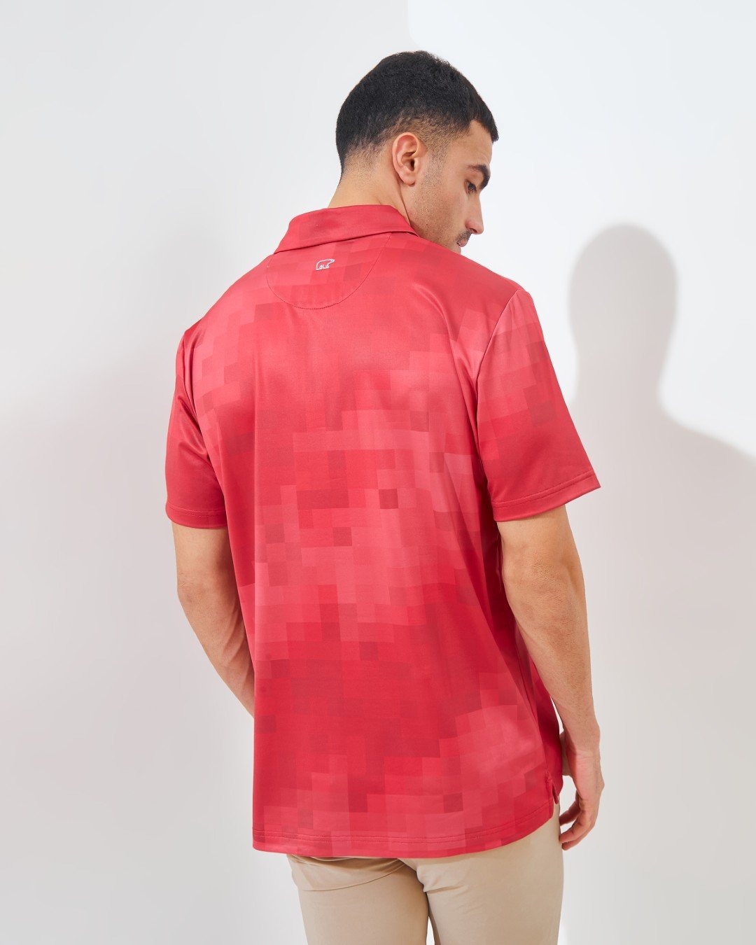 Jack Nicklaus Kowloon Premium Random Print Polo Autumn Red - Image 4
