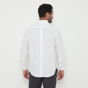 Jack Nicklaus Jett Kemeja Pria Lengan Panjang Slim Fit White