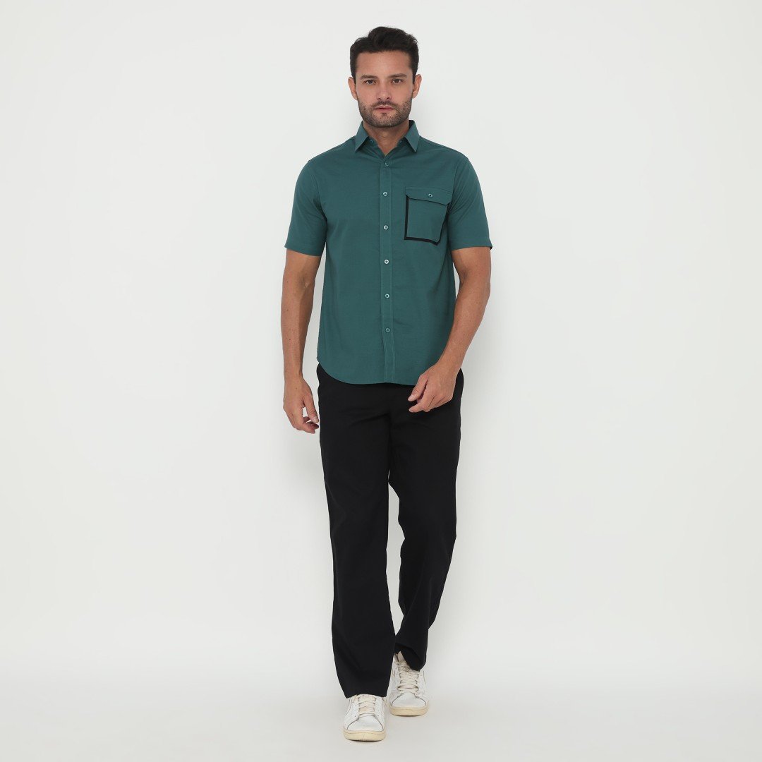 Jack Nicklaus Lander Kemeja Pria Lengan Pendek Slim Fit Green - Image 5