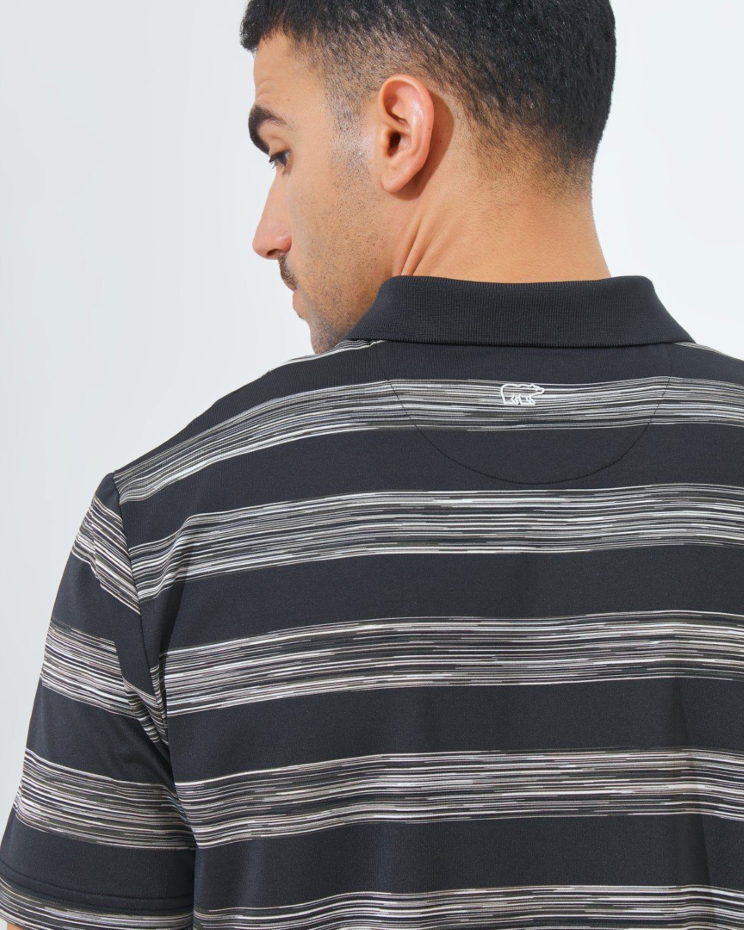 Jack Nicklaus Langham Premium Space Dye Stripe Polo Caviar - Image 4
