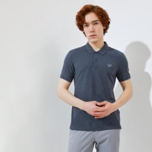 Jack Nicklaus Marsh Polo Shirt Pria Slim Fit Iron Gate