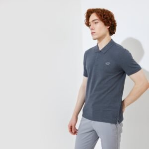 Jack Nicklaus Marsh Polo Shirt Pria Slim Fit Iron Gate