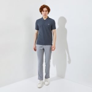 Jack Nicklaus Marsh Polo Shirt Pria Slim Fit Iron Gate