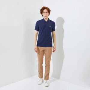 Jack Nicklaus Marsh Polo Shirt Pria Slim Fit Navy