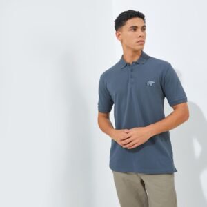 Jack Nicklaus Matrix Polo Shirt Pria Regular Fit Iron Gate