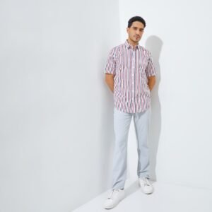 Jack Nicklaus Millennium Premium Men's Stripe Shirt Autumn Red