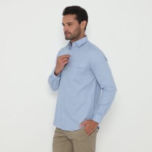 Jack Nicklaus Oberon Kemeja Pria Lengan Panjang Slim Fit Light Blue