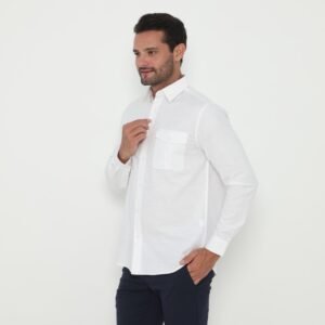 Jack Nicklaus Oberon Kemeja Pria Lengan Panjang Slim Fit White