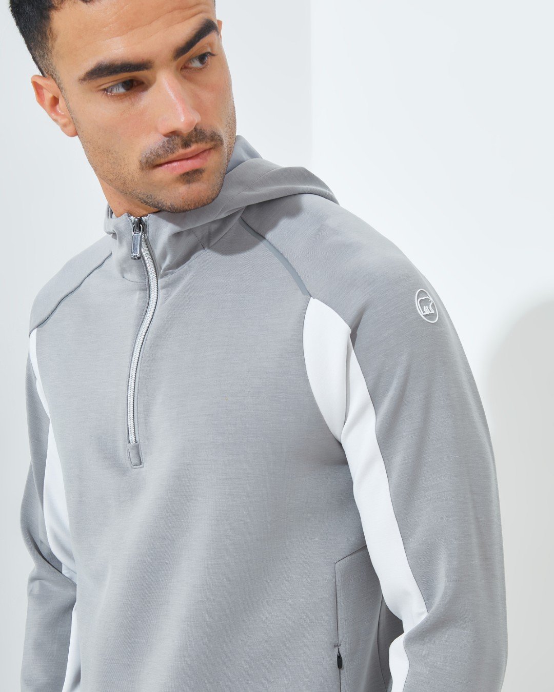 Jack Nicklaus Rosewood Premium Pieced Hoodie Grey Blast - Image 3