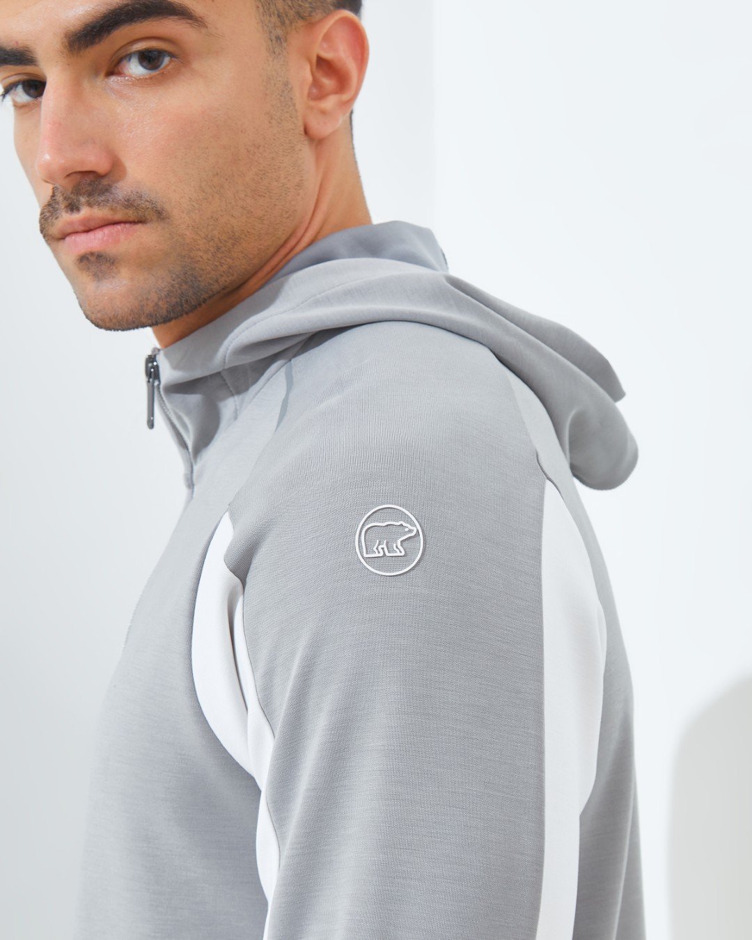 Jack Nicklaus Rosewood Premium Pieced Hoodie Grey Blast - Image 4