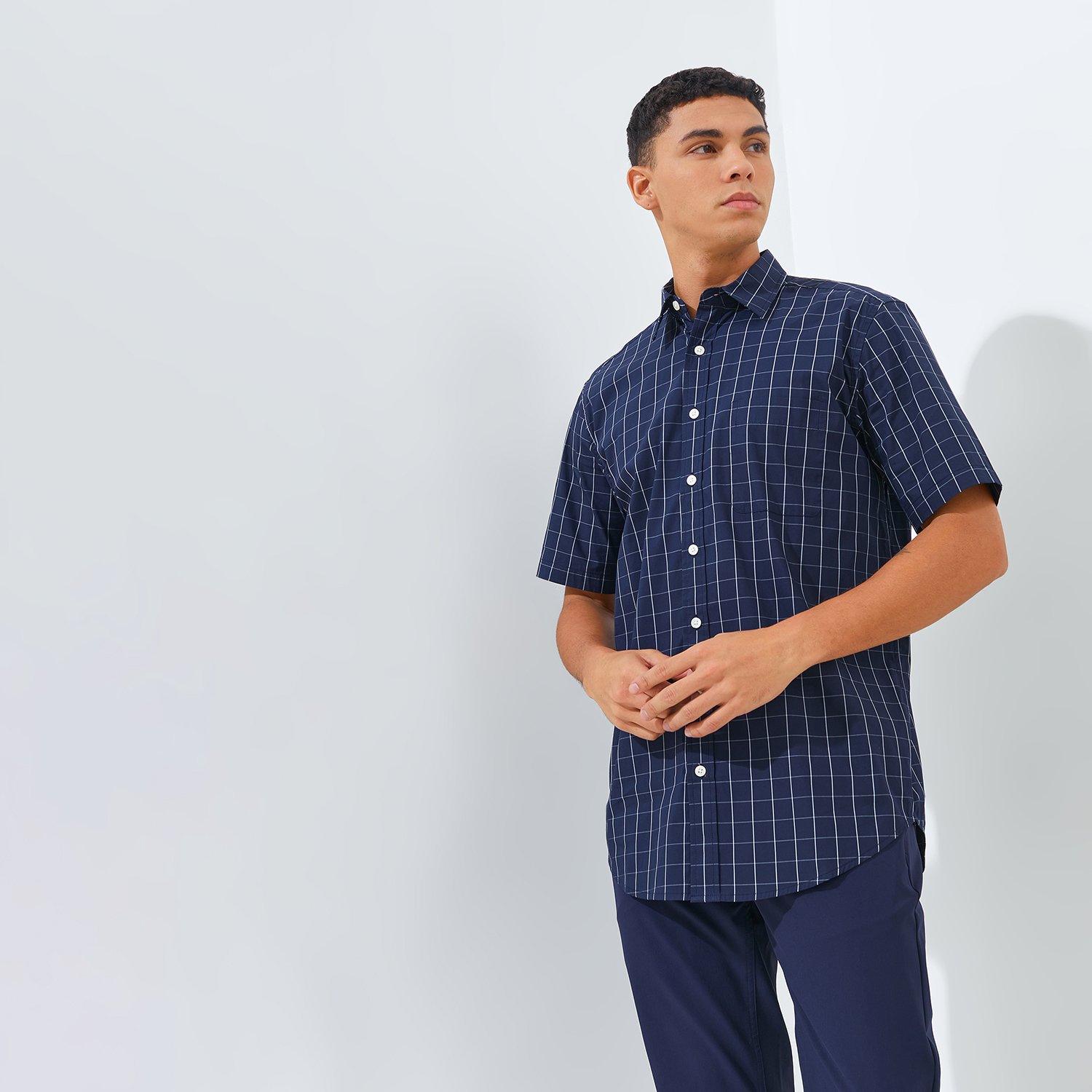 Jack Nicklaus Sphere Premium Men's Shirt Classic Navy - Image 3