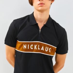 Jack Nicklaus Jaden Polo Shirt Pria Slim Fit Black
