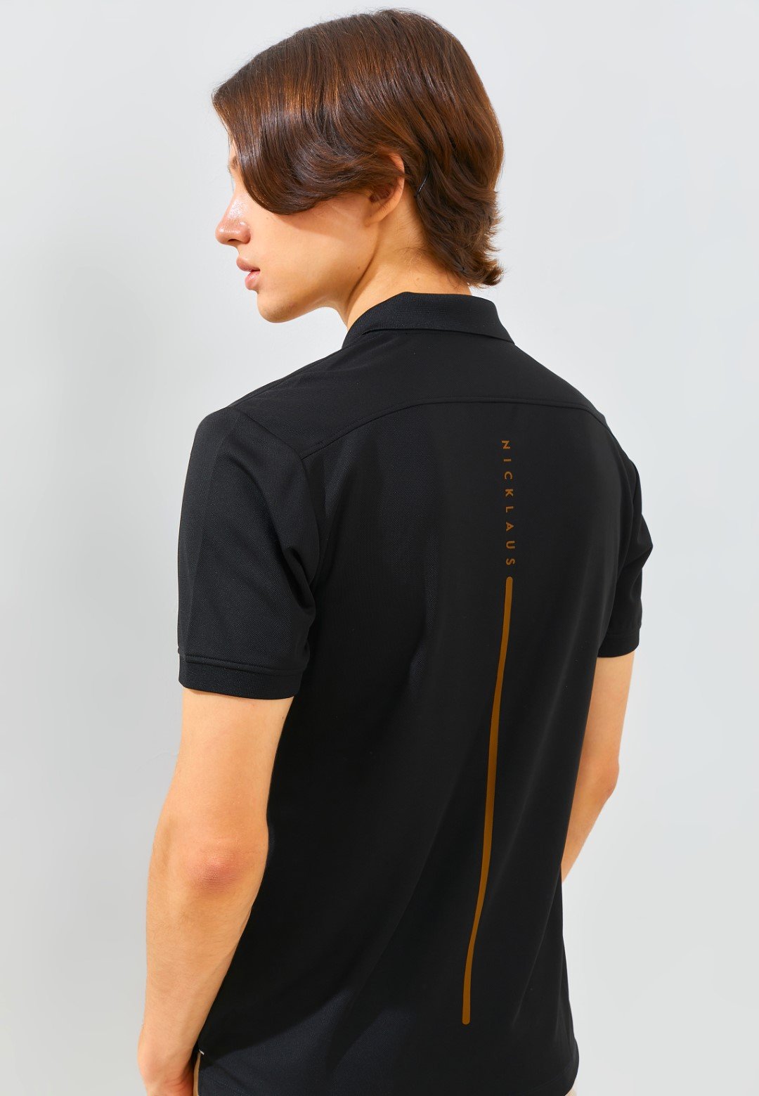 Jack Nicklaus Jaden Polo Shirt Pria Slim Fit Black - Image 3
