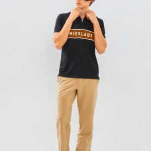 Jack Nicklaus Jaden Polo Shirt Pria Slim Fit Black