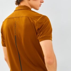 Jack Nicklaus Jaden Polo Shirt Pria Slim Fit Tapenade Brown