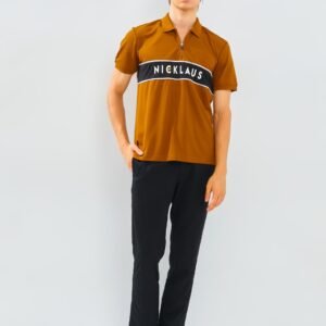 Jack Nicklaus Jaden Polo Shirt Pria Slim Fit Tapenade Brown